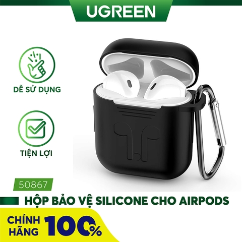 50867-Hộp bảo vệ Airpods UGREEN 50867 - Chất liệu Silicone - Đen