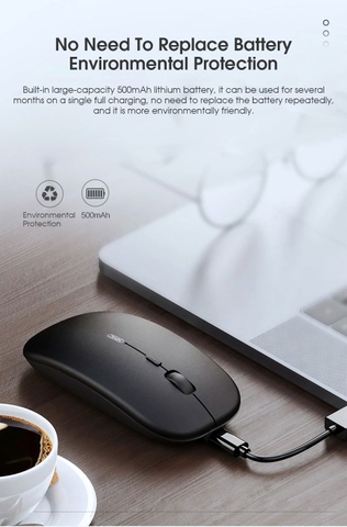 Chuột Bluetooth INPHIC M2B Bluetooth 5.0 Phong Cách Macbook Có Thể Sạc Lại - Hàng Chính Hãng Bảo hành 12 tháng 1 đổi 1