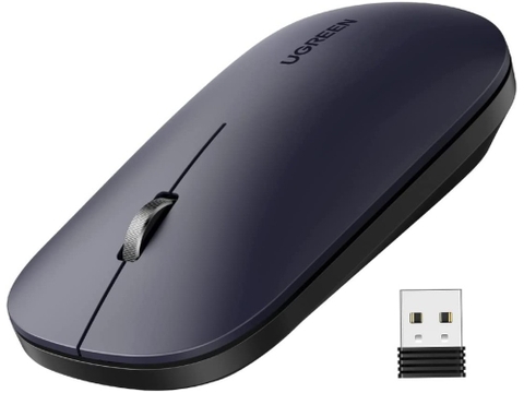 Chuột không dây 2.4G Ugreen MU001 Cho MacBook Pro M1 M2 iPad Laptop | 4 mức DPI 1000/1600/2000/4000 | Nút click im lặng | Chế độ tự động ngủ tiết kiệm pin | Bảo Hành 18 Tháng Đen_25163_Bluetooth