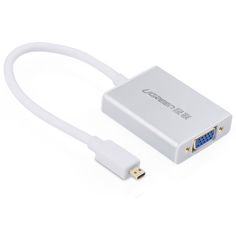 40222-Dây chuyển đổi micro HDMI male to VGA female, Ugreen 40222 - dài 15cm
