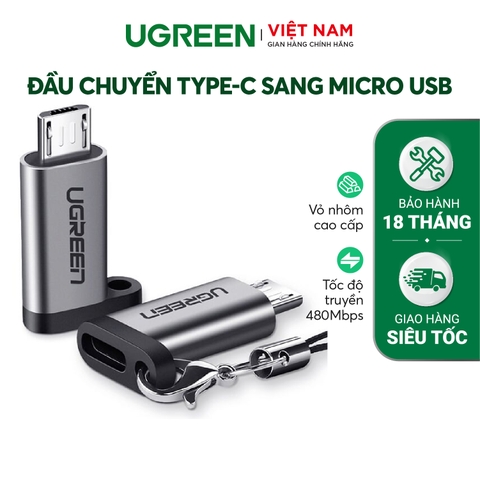 Đầu chuyển đổi MICRO USB đực sang TYPE C cái US282