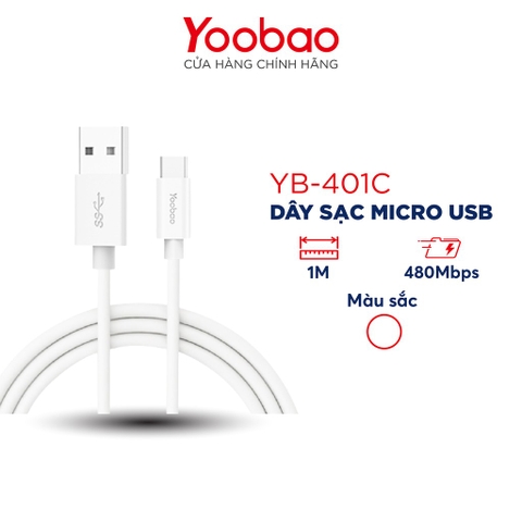 Cáp sạc USB to Type C YB-401C