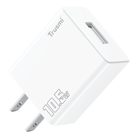 CH09-059-Trusmi Sạc USB-A 10.5W (US) (EU) | White - Trắng-Chân dẹt US