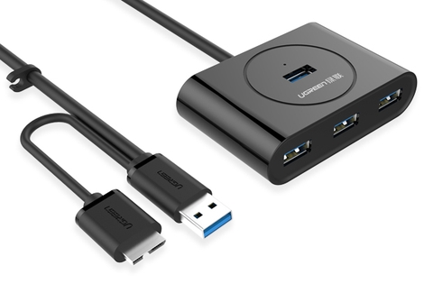 20290-Hub USB 3 4 cổng tốc độ 5Gbps UGREEN CR113 dài 30cm 20290