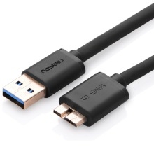 10365-Dây cáp Micro USB 3 mạ vàng dài 0.25M UGREEN US130 10365 (đen)