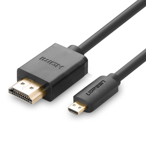 30102-Cáp chuyển Micro HDMI Type D sang HDMI Type A Dài 1.5M HÀNG NHẬP KHẨU UGREEN HD127 30102 (đen)