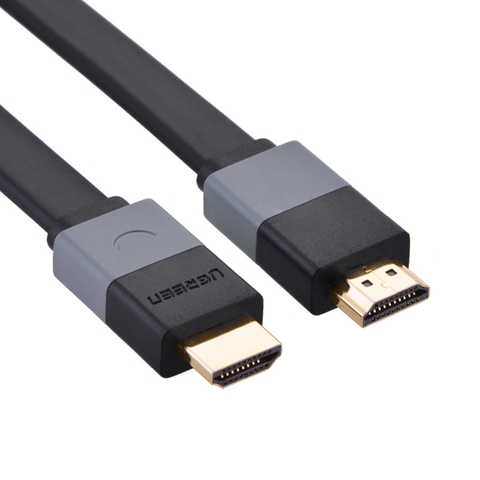 30108-Cáp HDMI dẹt 1.4 THUẦN ĐỒNG dài 1M UGREEN HD120 30108 (Màu đen)