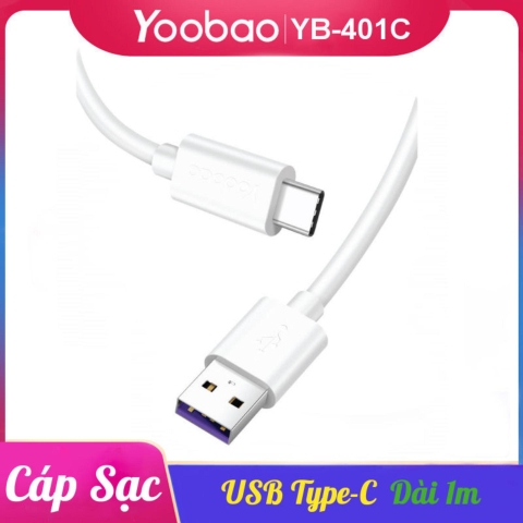 Cáp sạc USB Type C vỏ nhựa TPE YB-400