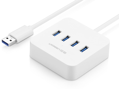 30201-Hub USB 3.0 ra 4 cổng hỗ trợ nguồn DC 5V/2A dài 0,5m UGREEN CR118 30201