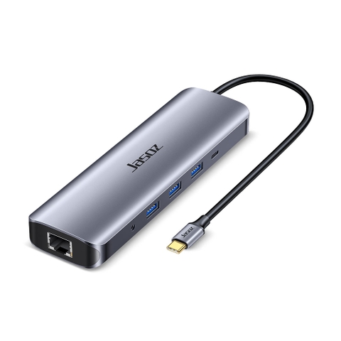 Dây chuyển đổi USB-C sang HDMI+RJ45 gigabit+3xUSB3.0+PD T-H111