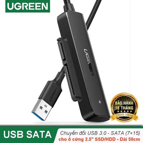 70609-UGREEN USB-A to 2.5-Inch SATA Converter 50cm
