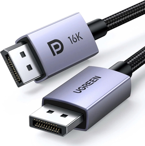 Cáp dữ liệu VIDEO Displayport 2.1 16K(15384) truyền âm thanh h/a,dài 2M màu đen 20 lõi đ/k lõi 0,3-0,7mm, bọc nhựa PVC có đầu nối sẵn (15384)