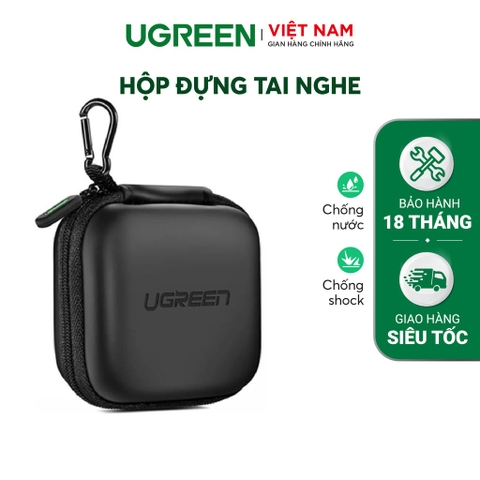 40816-Hộp đựng phụ kiện UGREEN 40816 - Chống sốc chống nước, dây kéo kèm móc khóa bền bỉ