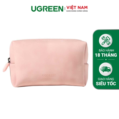 Túi đựng phụ kiện UGREEN LP285 - Chất liệu bằng da PU cao cấp, chống thấm nước - 30206-hồng