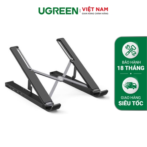 Giá đỡ laptop tích hợp HUB đa năng 5 trong 1 UGREEN 80551 - Chia các cổng Type-C, HDMI, TF / SD, 2*USB 3.0