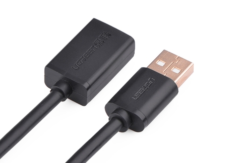 10385-Dây USB 2 sang Mini USB mạ vàng 1,5M UGREEN US132 10385 (đen)