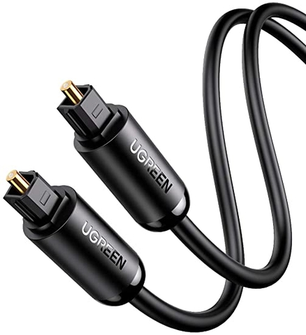 70891-Cáp audio quang Toslink Optical UGREEN 70890 - Hỗ trợ âm thanh 5.1/ 7.1 - Đầu cáp mạ vàng - Black-1.5m-70891