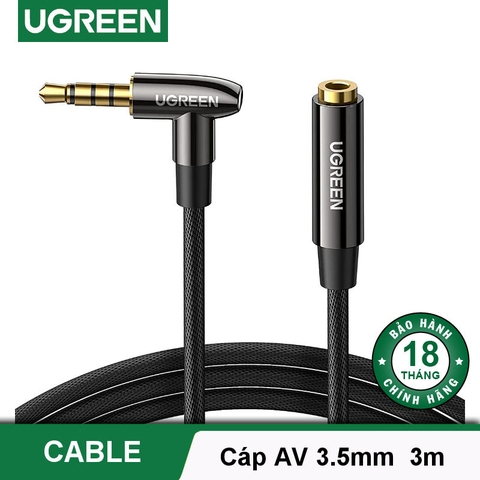 Dây âm thanh 3.5mm bốn khấc bẻ góc AV188