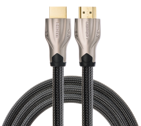 11196-Cáp HDMI 1.4 19+1 thuần đồng đầu hợp kim, bọc lưới dài 12m UGREEN HD102 11196 - Hãng phân phối chính thức