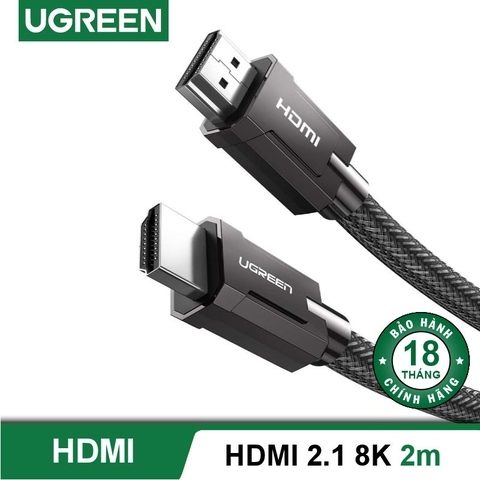 80602-UGREEN 8K HDMI 2.1 M/M Round Cable with Braided - 3m HD135