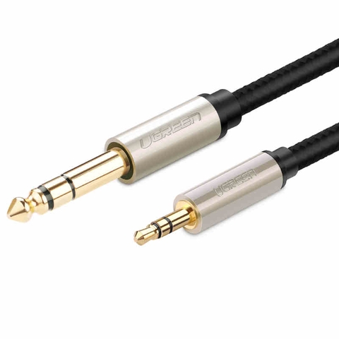 Cáp chuyển đổi âm thanh 3.5mm đầu đực sang 6.5mm đầu đực dài 1.5m UGREEN AV127 40803 - Hãng phân phối chính thức