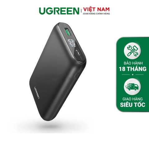 70399-Pin sạc dự phòng 10000mAh màu xám đậm Ugreen PB137