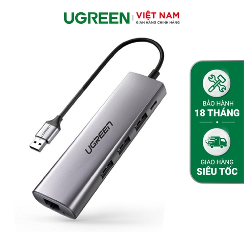 Hub chuyển đổi USB 3.0 ra 3 USB 3.0 + LAN + Micro USB CM266