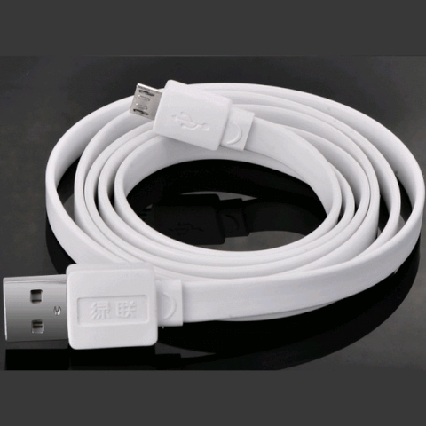 10394-Dây cáp sạc và truyền dữ liệu USB 2 sang micro B dạng dẹt dài 1m UGREEN 10394 (Trắng)