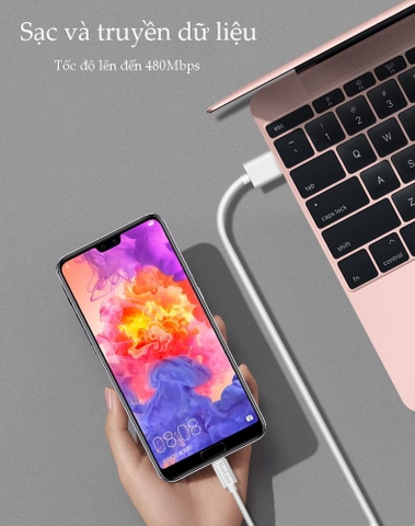 Cáp sạc USB Type C vỏ nhựa TPE YB-400
