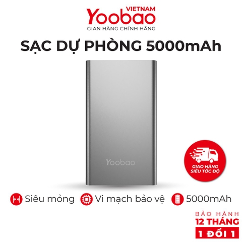 Sạc dự phòng Polymer 5000mAh PL5