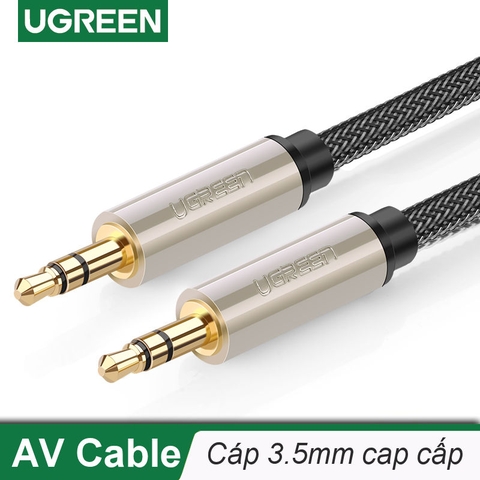 Cáp âm thanh Aux chuẩn 3.5mm cao cấp UGREEN AV125 Màu đen 20 Others