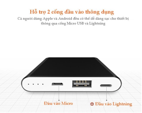 Sạc dự phòng Polymer 5000mAh PL5