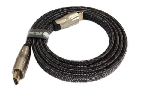 10253-Dây HDMI 1.4 19+1 đồng dây dẹt đầu hợp kim bọc lưới Dài 3m HD102 10253 (Đen)