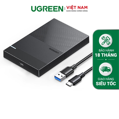 Vỏ ngoài ổ cứng UGREEN 2,5 inch Bên ngoài USB C SSD Caddy Tool Hộp đựng đĩa cứng miễn phí USAP, Tương thích với ổ cứng 2,5 inch SSD Western Intel Crucial EVO 870/860, Ổ đĩa miễn phí cho Windows Linux Mac OS