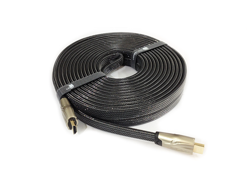 10255-Dây HDMI 1.4 19+1 đồng dây dẹt đầu hợp kim, bọc lưới Dài 8M UGREEN HD102 10255