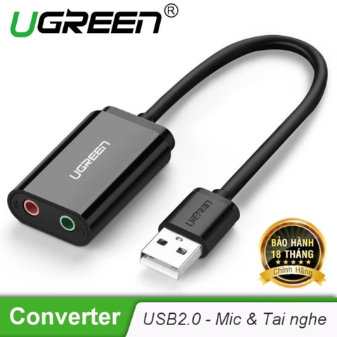 Cáp chuyển USB 2.0 sang Loa + MIC US205