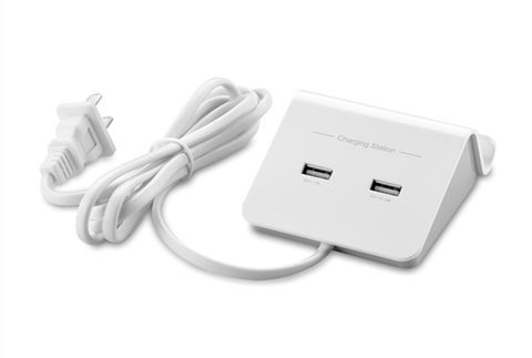 20374-Bộ sạc USB 2 cổng hỗ trợ khay đựng điện thoại tiện lợi dài 1.5m UGREEN 20374