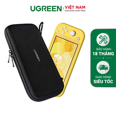 Hộp đựng máy Nintendo Switch UGREEN LP145 - Chất liệu mềm mại chống shock, chống va đập - Thiết kế quai xách, tặng kèm móc treo - 80138-đen-Nintendo Switch