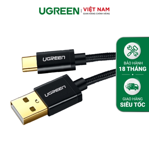 40991-UGREEN USB 2.0 to USB-C cable with nylon webbing US174 - 2m