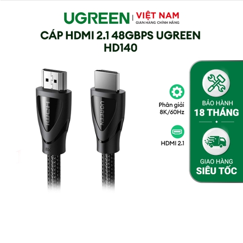 Cáp HDMI 2.1 hỗ trợ 8K@60Hz HD140