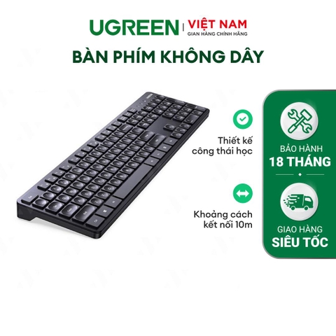 Bàn phím không dây Full Size 2.4Ghz KU004