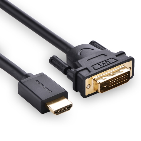 30116-Cáp chuyển đổi HDMI sang DVI-D 24+1 dài 1M UGREEN HD106 30116 (Đen)