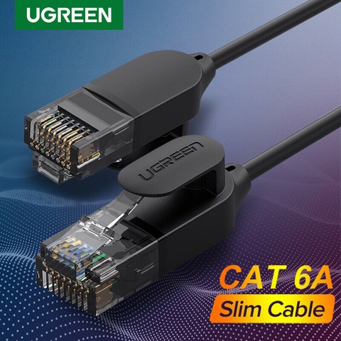 70334-UGREEN CAT 6 Pure Copper Round Patch Cord OD2.8 2m (Black) NW122