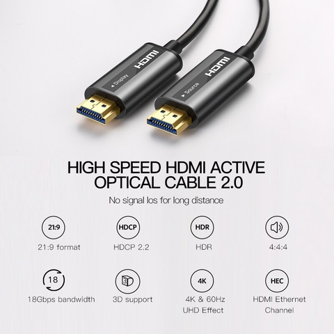 HD132 - 50217-30M-HDMI 2.0 Zinc alloy Optical Fiber Cable -