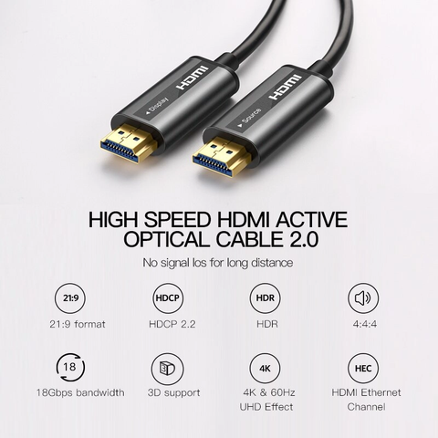 HD132 - 50717-10M HDMI 2.0 Zinc alloy Optical Fiber Cable