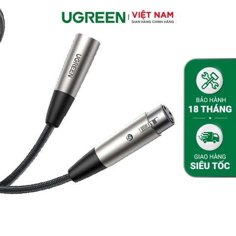 Cáp nối dài MIC XLR dây dù bện UGREEN AV185 20500 2m