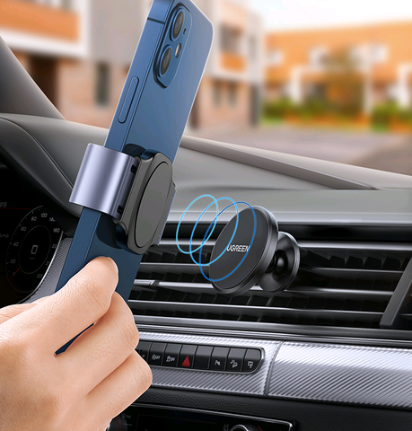 20600-Giá đỡ điện thoại nam châm UGREEN 20600 - Xoay góc 360 độ - Kích thước 4.7-7inch