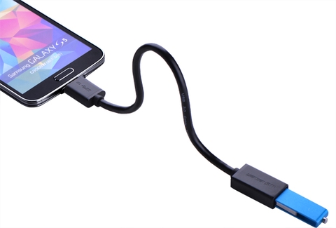 10817-Dây Micro USB 3 OTG đực sang USB 3 cái cái dây tròn cho Samsung Note 3/S4/S6 dài 20CM UGREEN US127 10817 (Trắng)
