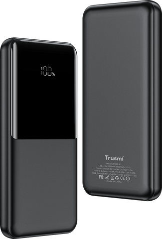 PB03-013-Trusmi Pin sạc kỹ thuật số PD 22.5W 10000mAh/20000mAh - Đen-20000mAh