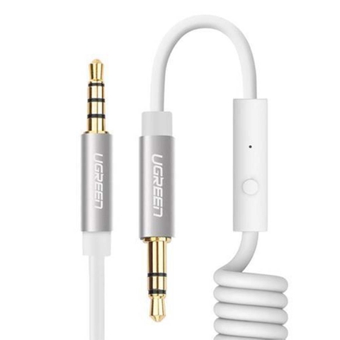 Dây âm thanh 3.5mm dạng lò xo có MIC dài 2M UGREEN AV129 20707